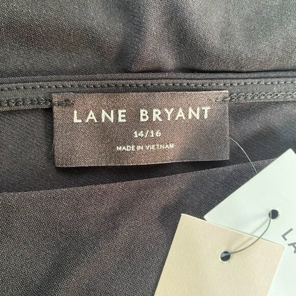 NWT Lane Bryant Black Fits That Flatter One Shoulder Spandex Top Size 14/16 #300 - Picture 9 of 12
